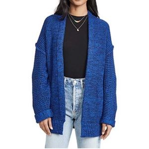 FREE PEOPLE High Hopes Cardigan Forever Blue L